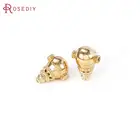 Латунные бусины Будды с 3 отверстиями, 6 шт., 17 х13 мм, 24 К, золотистого цвета, фурнитура для изготовления ювелирных изделий, аксессуары сделай сам (41226)