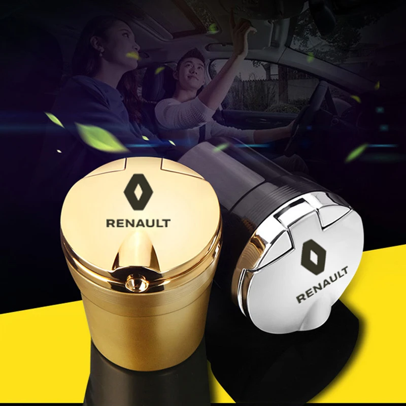 

Led Lights Car Ashtray With Creative Cover Personality Multi-Function Interior For Renault Koleo