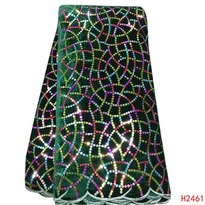 High quality green Новейшая бархатная блестящая кружевная ткань французская нигерийская кружевная ткань Высокое качество блестящая африканская кружевная ткань для свадьбы - Цвет: High quality green