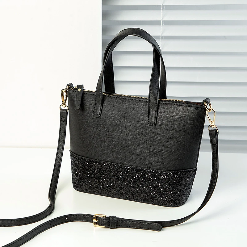 

2021 classic design women handbags with removable shoulder strap glitter bag chain purse for women quality leather shoulder bags