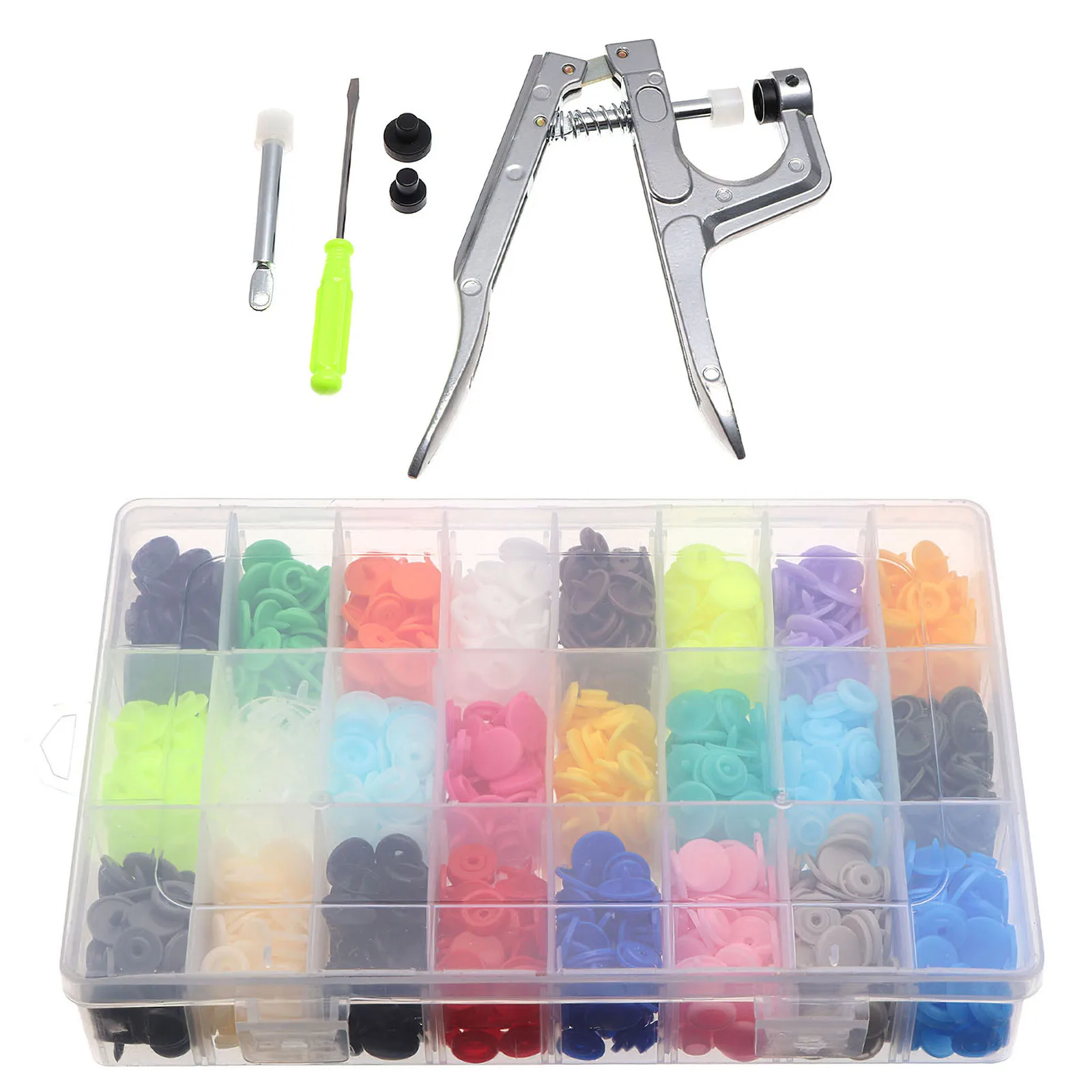 

360 Sets Colorful DIY Plastic Snaps Button Fasteners with Snap pliers T3 T5 T8 Folder Dark Buckle Button Garment Accessories