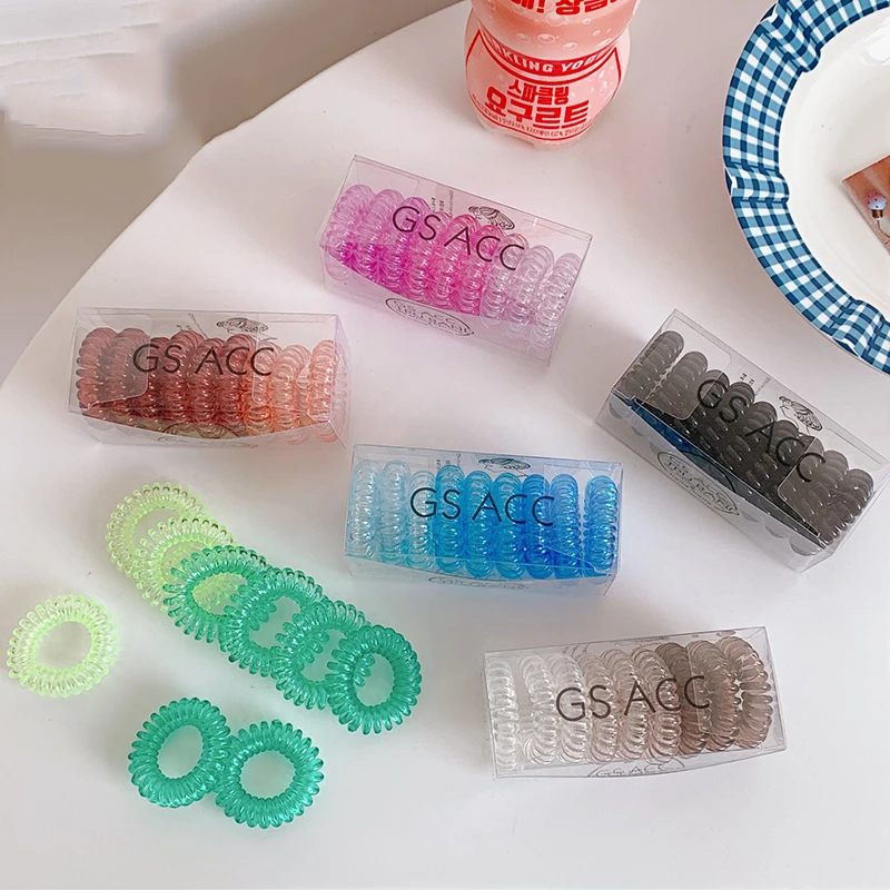 

9 Pcs Elastic Hair Bands for Women Hair Accessories Girl's Cord Spiral Hair Ties Ponytail Holders Cute Hair Band 2021 Hair Rope