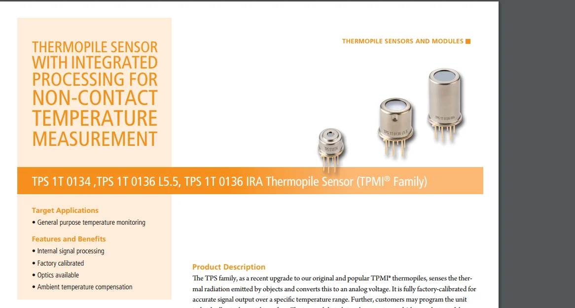 TPS 1t0136l5.5 с термопарой инфракрасный корпус Температура Сенсор модуль зонд