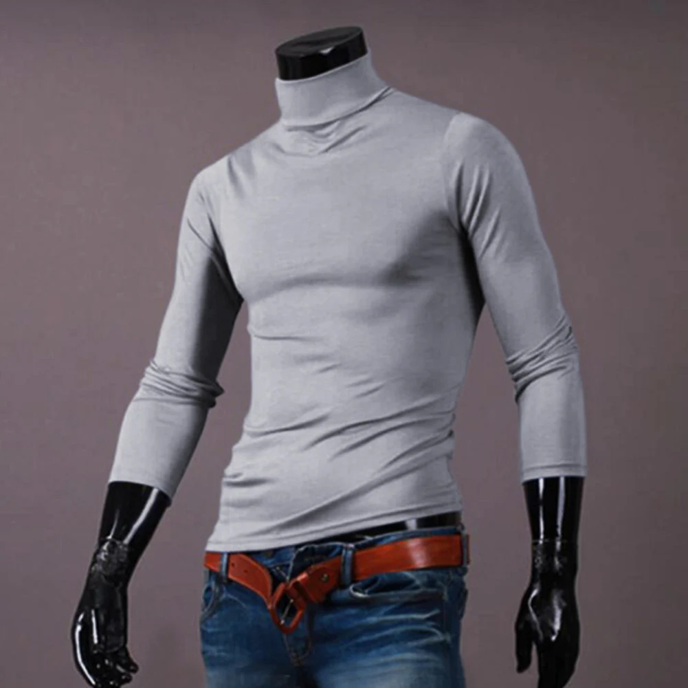 Повседневный свитер мужские свитеры с высоким воротником зимние теплые пуловеры