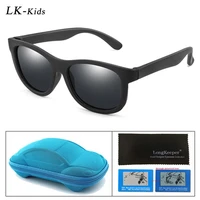 fashion square polarized sunglasses for kids silicone safety gift glasses children baby girls boys uv protection mirror gafas