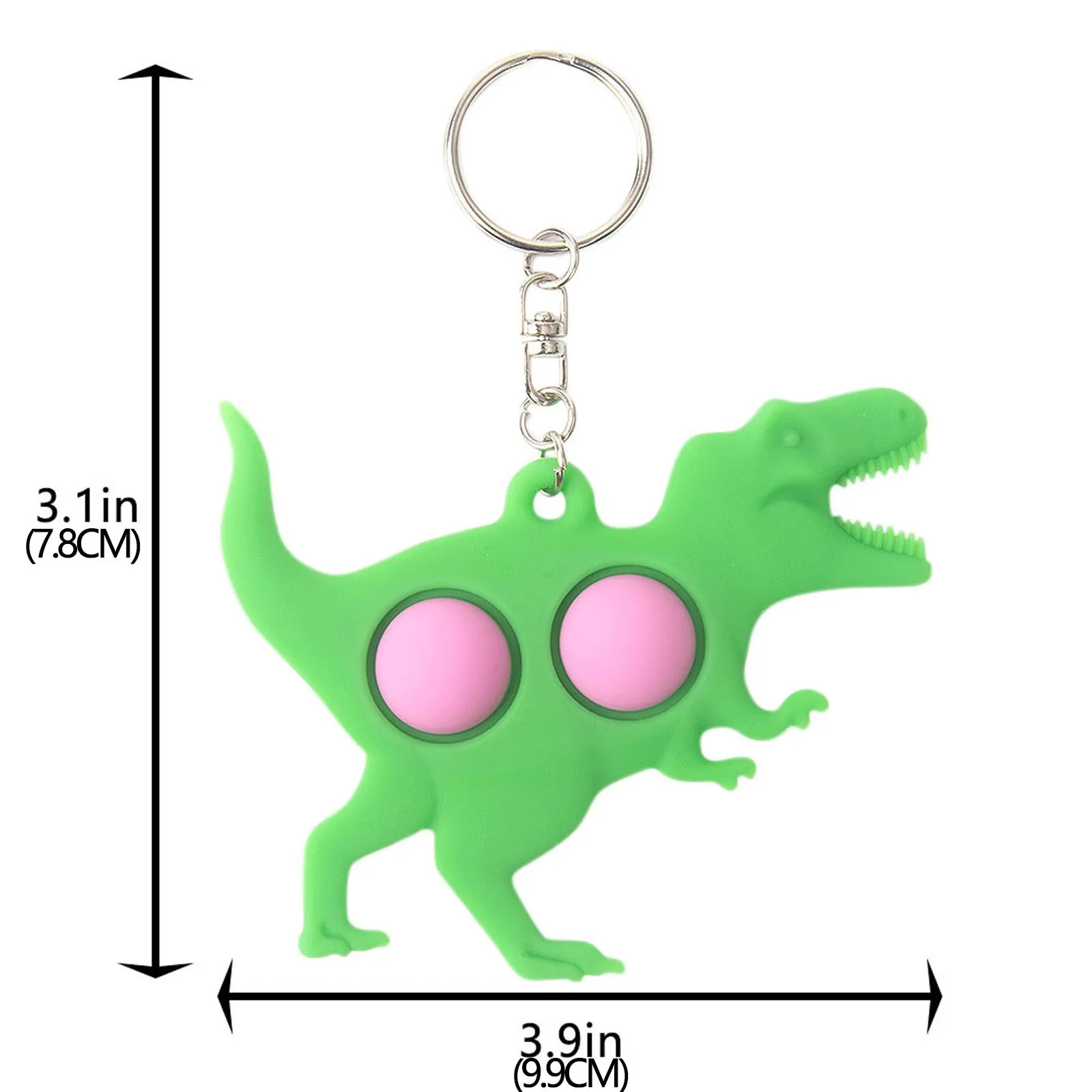 

Popit Simple Dimple Toy Tyrannosaurus Rex Fidget Push Pops Bubble Sensory Toys Dinosaur Antistress Hand Toy Keychain