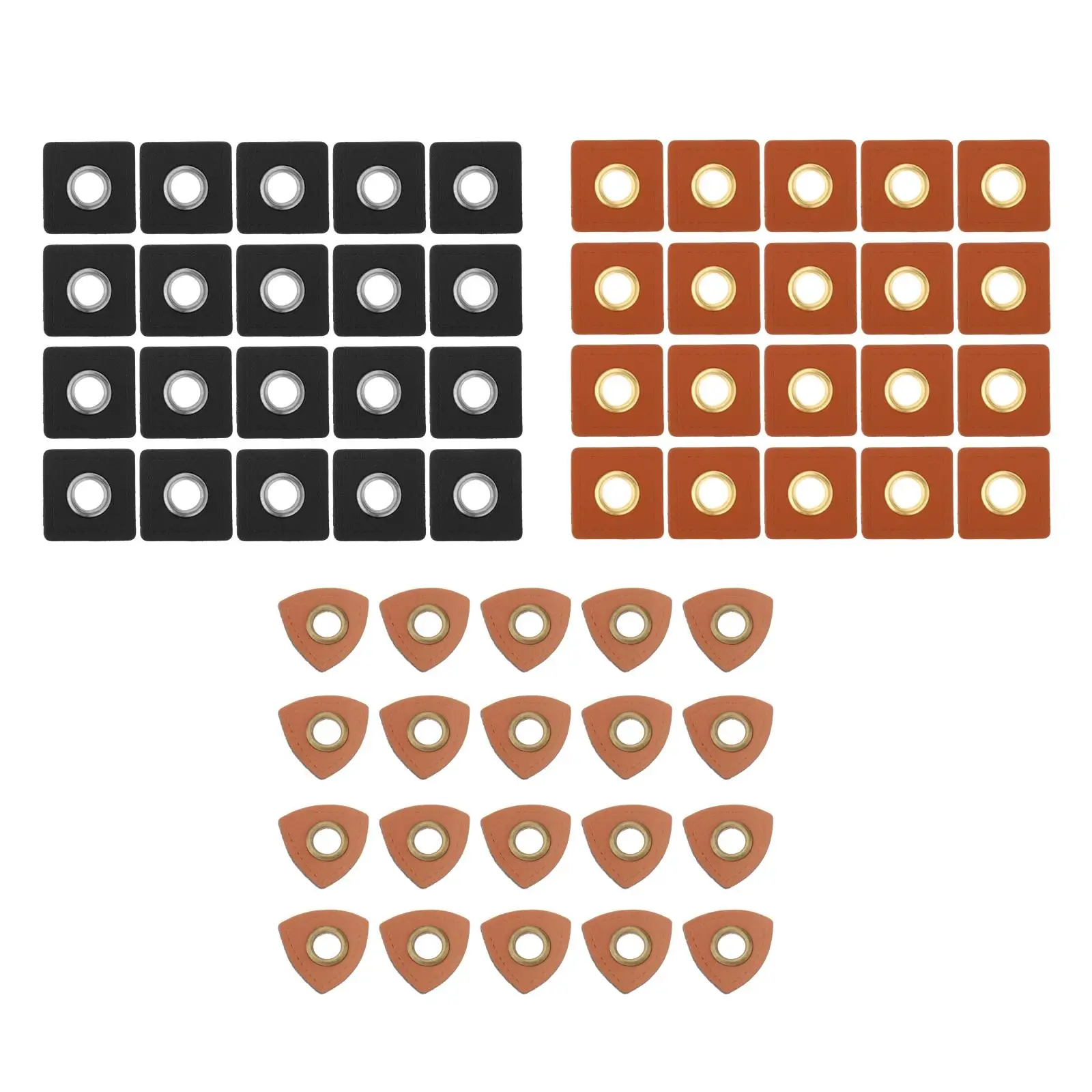 

20 Badges Patch Inner 8mm Metal Eyelets Grommets Patch DIY Applique Craft