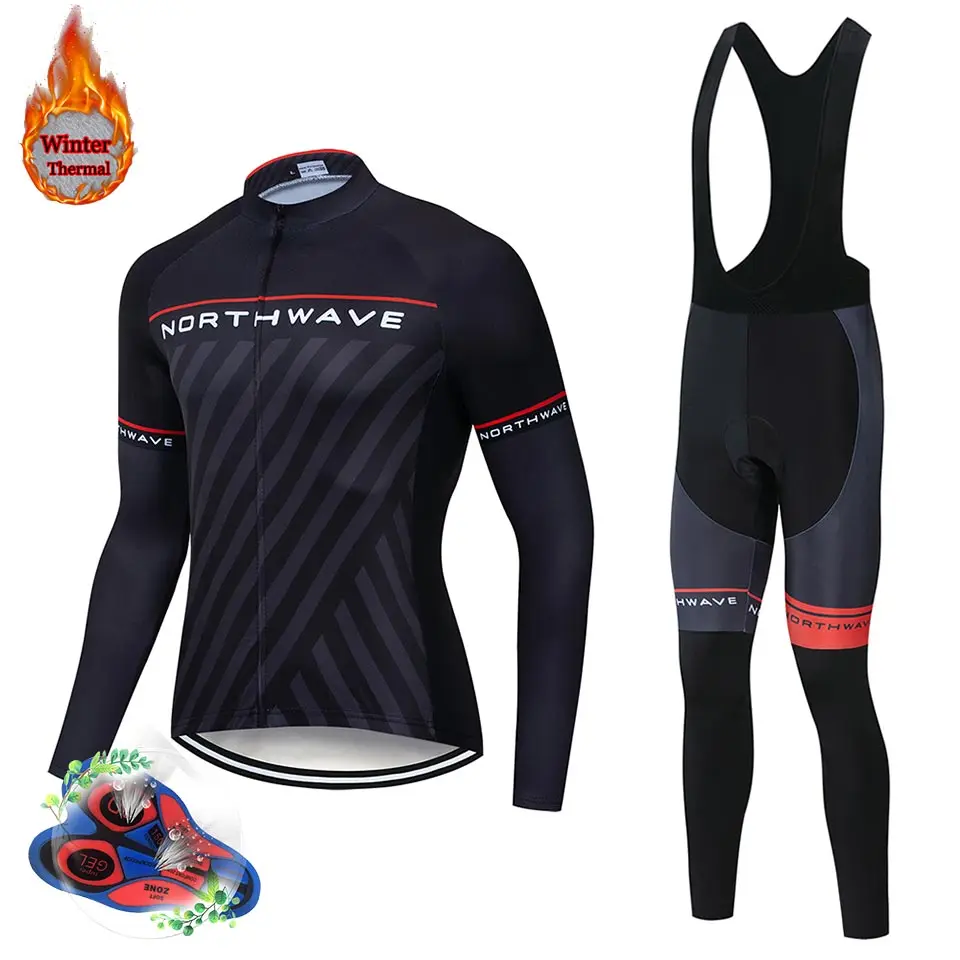 Pro sidi Зимняя Теплая Флисовая велосипедная одежда для мужчин Northwave Джерси костюм для езды на велосипеде MTB Одежда комбинезон комплект