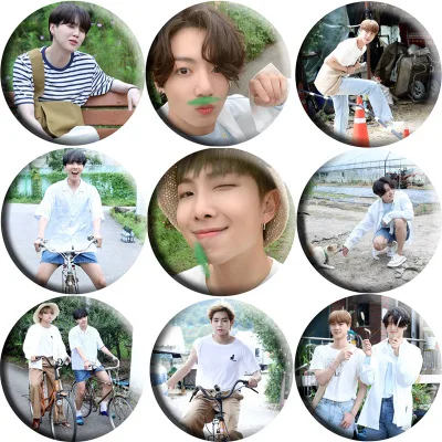 

Оптовая продажа, значки на булавке Kpop Bangtan Boys, булавка на пуговицы, 2021 год, значок с визитницей, брошь для одежды, рюкзака