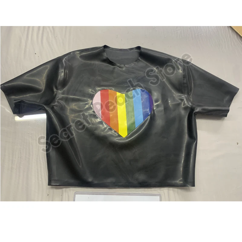 Футболка из латекса с короткими рукавами резиновая голый костюмы | Тематическая