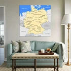 Немецкая политическая карта, 90*90 см, настенный художественный плакат, нетканый холст, живопись, классная комната, украшение для дома, школьные принадлежности