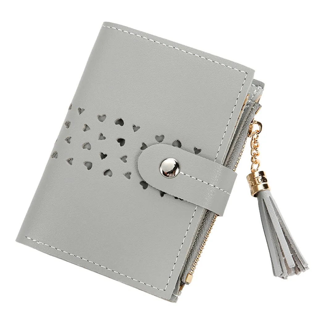 Корейская женская сумка короткий кошелек с кисточками и застежкой держатель для