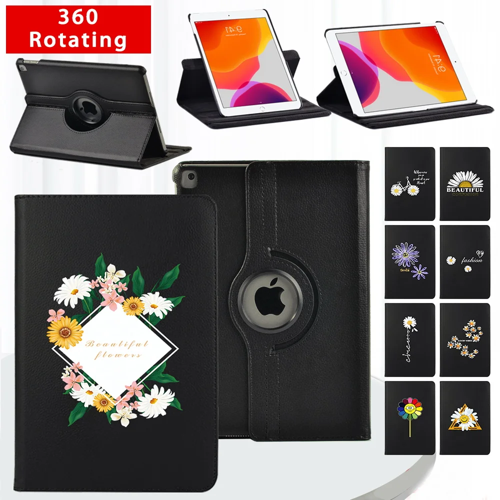 

360 Degrees Rotating Folio PU Leather Case Flip Stand Cover for Apple IPad 2 3 4/ Mini 4/5/IPad 5/6/7/8th Smart Tablet Case