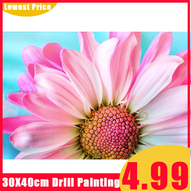 5D DIY полный квадрат/круглая дрель &quotкрасивые розовые цветы&quot Алмазная картина
