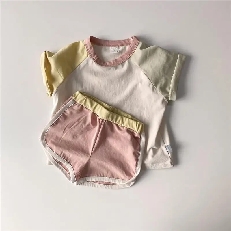 Корейские летние новые милые цветные шорты для маленьких девочек и мальчиков