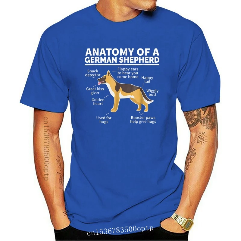 

New German Shepherd T Shirt German Shepherd Anatomy Dog Gift 2021 2021 Short Sleeve Fashion Men Round Neck Cotton T Shirt 034561