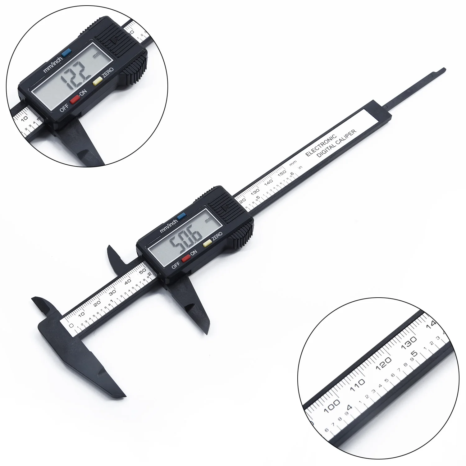 

150mm Vernier Caliper Electronic LCD Steel-Stainless Ruler Precision 0.1mm