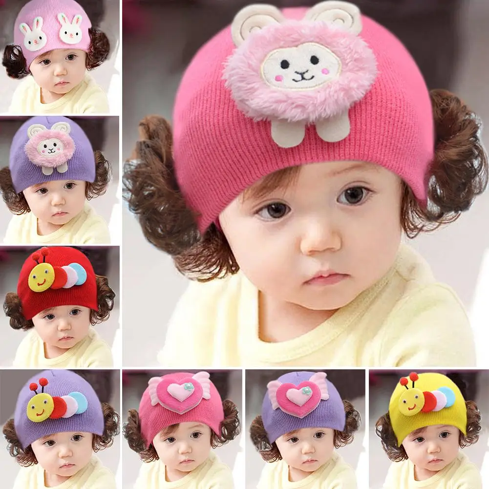 Модная вязаная шапка из шерстяной пряжи с изображением кролика и животного для