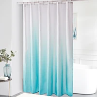 furlinic gradient color polyester shower curtains for bathroom decoration waterproof and mildew proof curtain with hooks 180x18