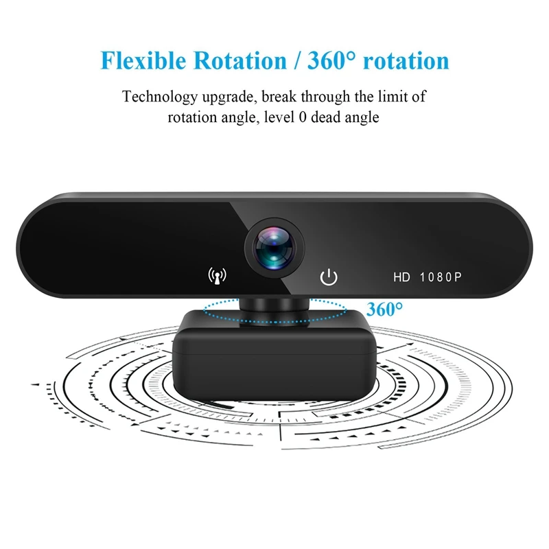 

USB Webcam 1080P 30Fps Full HD Computer Camera with Microphone for Windows XP/7/8/10/LINUX / Mac OS/Android TV