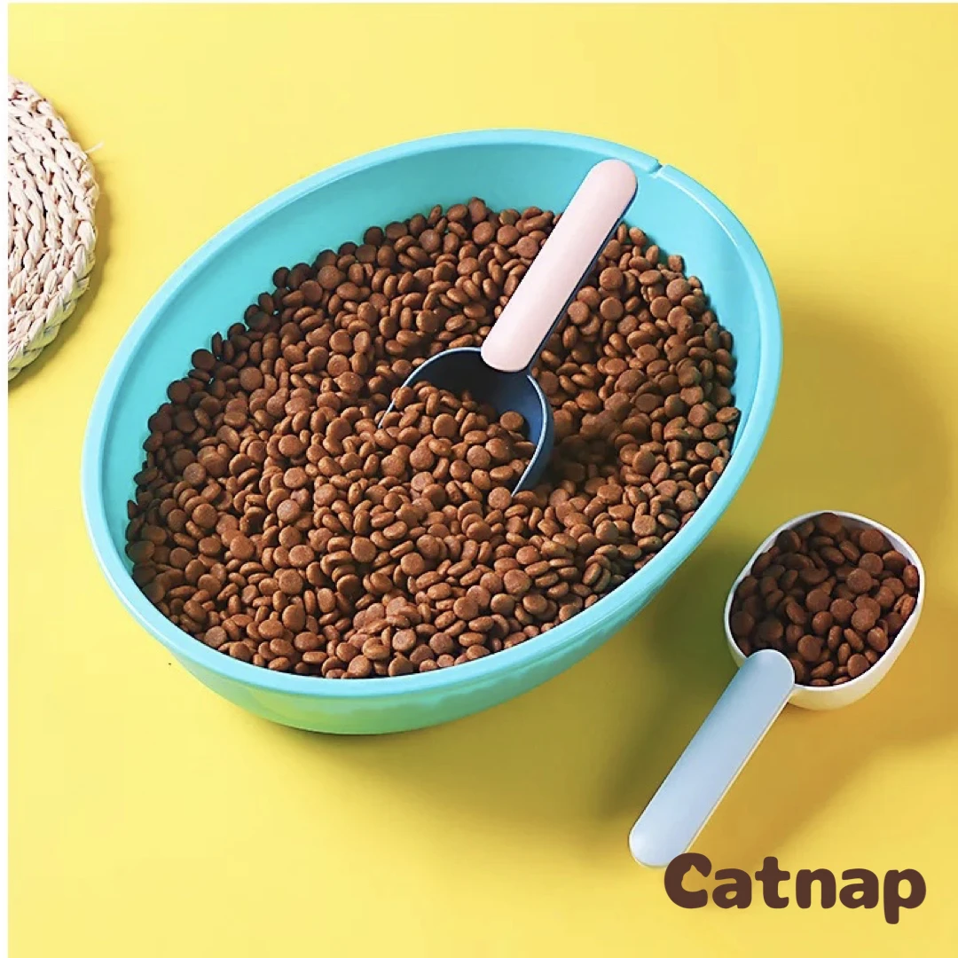 

cat food spoon Pet Food Shovel Cat Feeding Scoop Spoon with Sealing Bag Clip For Cats Measuring Cup Pet Feeders Cute Cartoon