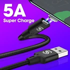 5А быстрая зарядка Магнитный кабель для iPhone Samsung xiaomi Магнитный телефон USB кабель Micro USB Type C Магнитный кабель зарядное устройство и синхронизация данных