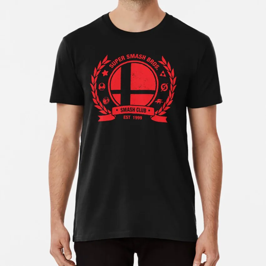 Smash Club (Red) футболка super smash bros mario zelda earthbound starfox metroid kirby видеоигры боевые