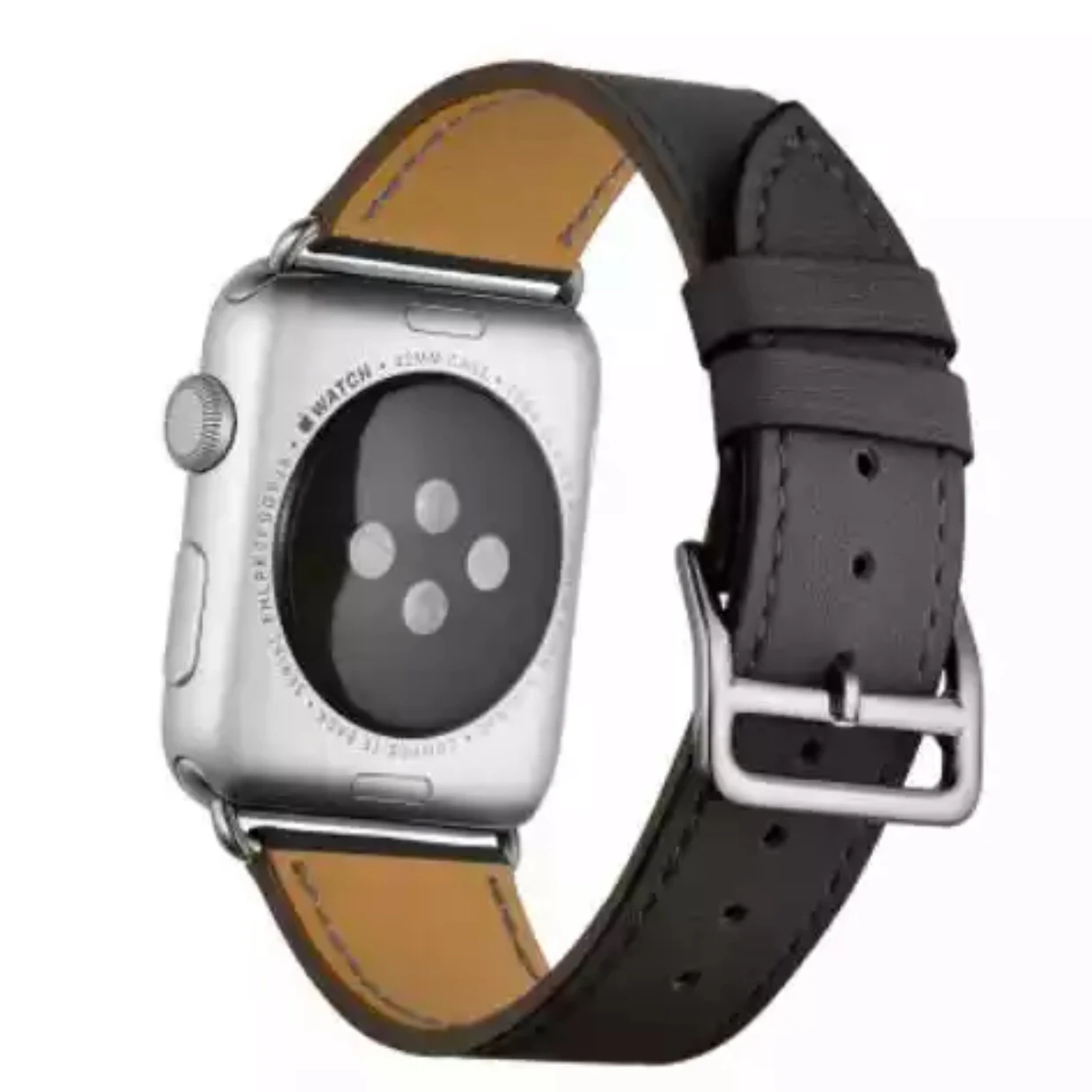 Black Высококачественный кожаный ремешок для Apple Watch 42 мм спортивный ремешок для IWatch 42 мм 38 мм Серия 1 и 2 и 3 ремешок для часов - Цвет ремешка: Black