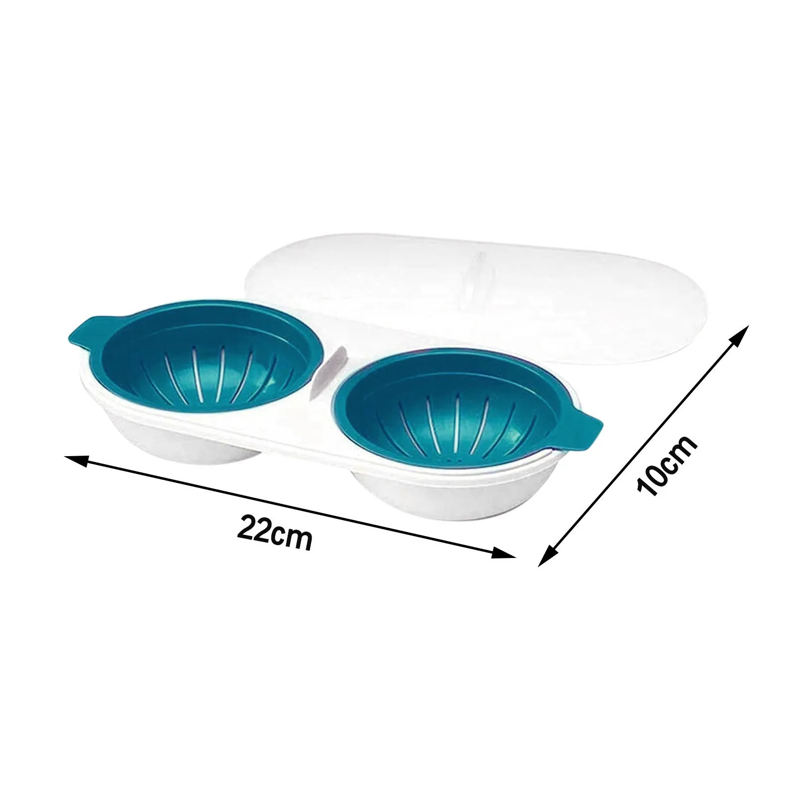 

New Creative Egg Poacher Food Grade Cookware Double Cup Egg Boiler Steamed Egg Set Microwave Ovens Kitchen Egg Tool Accessories