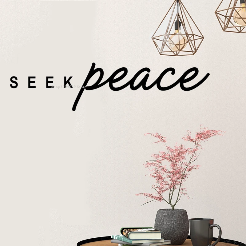 Искать мир религиозные цитаты настенный стикер Декор спальня диван фон Церковь