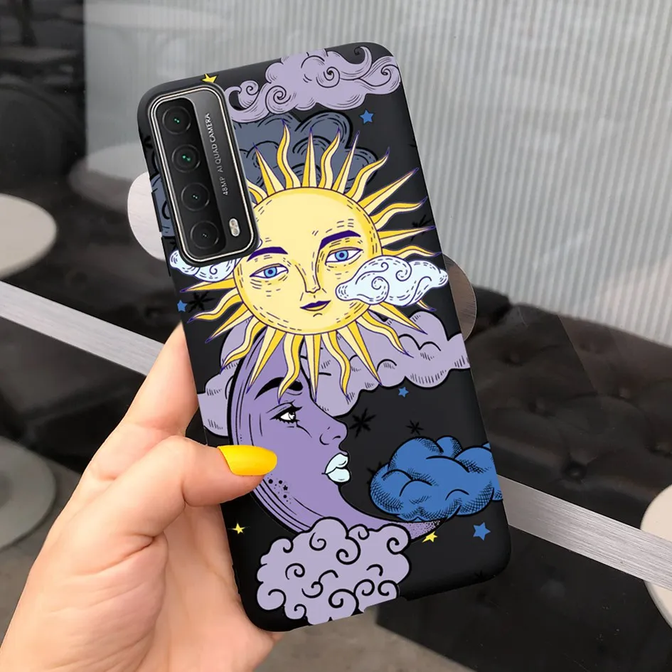 Fashion Flower Soft Case For Huawei P Smart 2021 Phone Cover Silicone Matte Protective Fundas Y7A 2020 PPA-LX3 Bumper | Мобильные