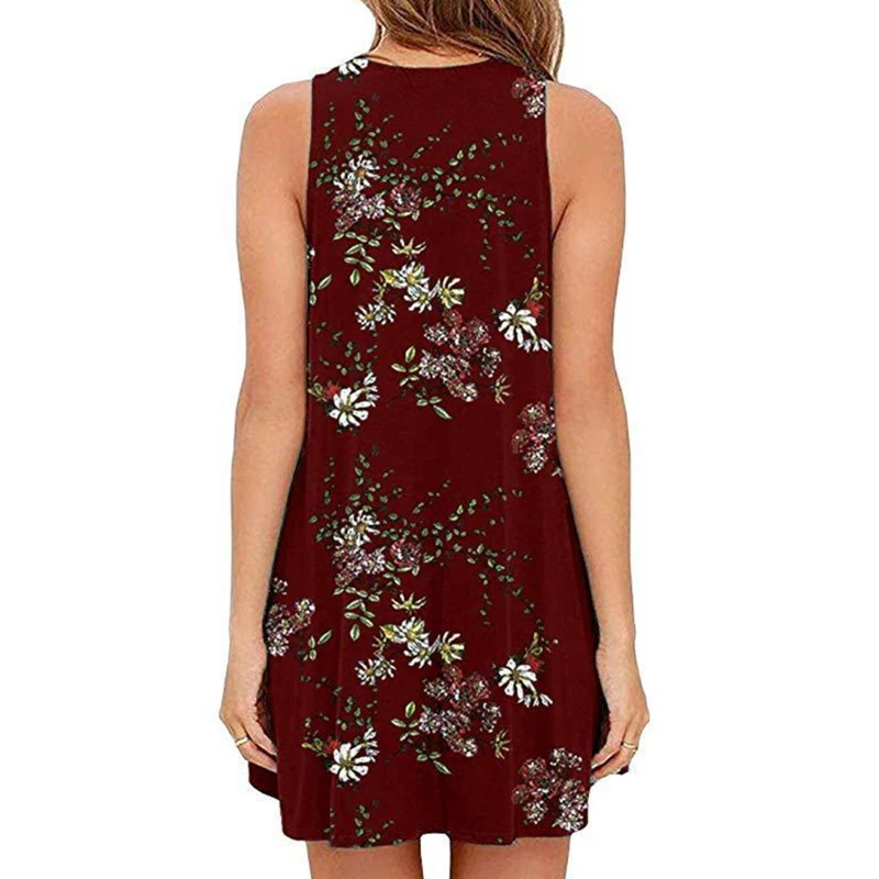 Пикантные летние платья размера плюс свободное пляжное платье для женщин Ретро