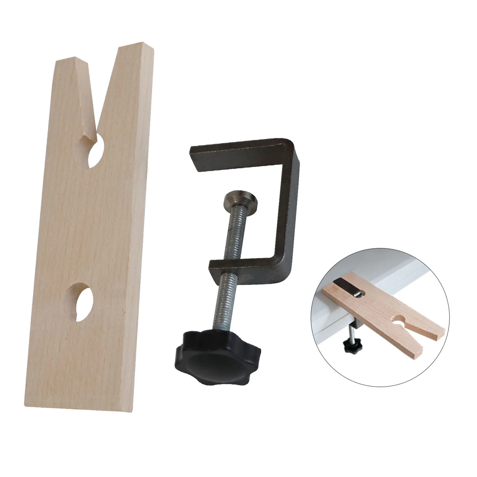 

Jewelers Bench Pin Clamp V-Slot C-Clamp Mount On Table Workbench Adjustable Jewelry Making V Slot Clip Sawing Holder