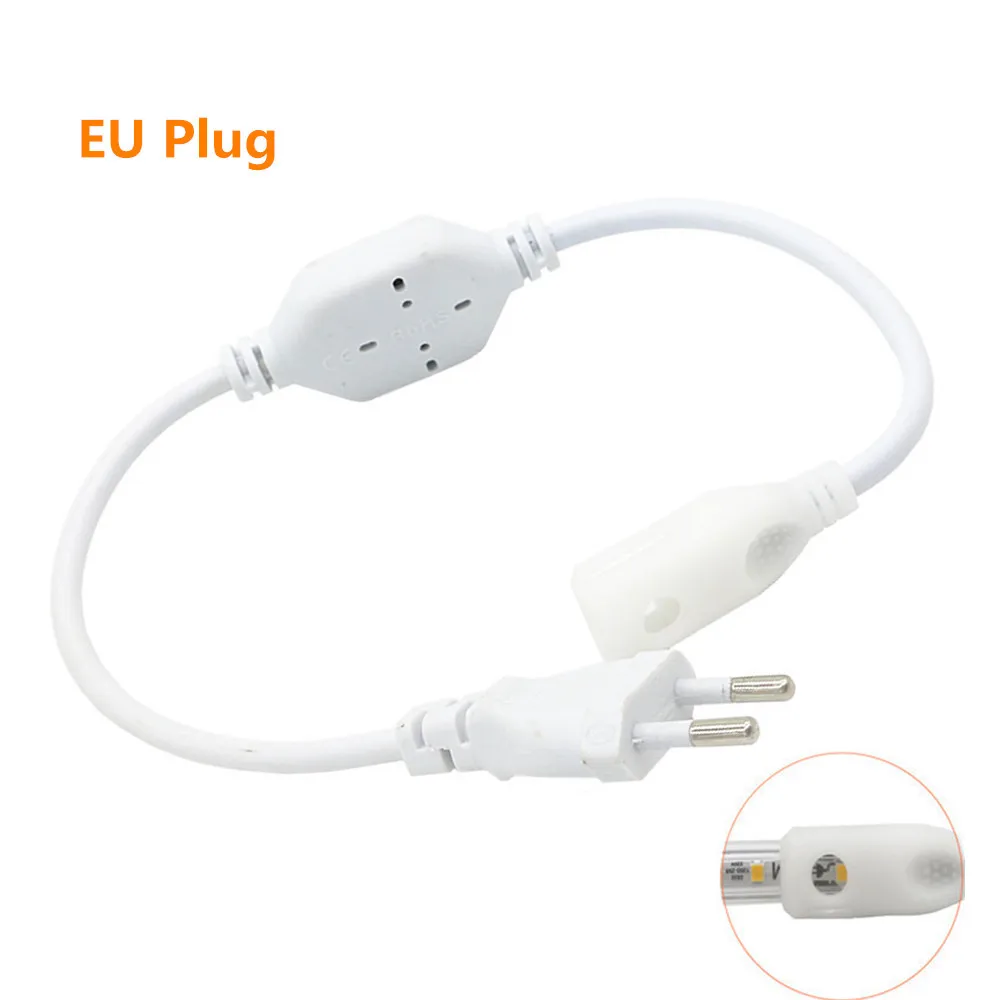 

HEGUOGUO Светодиодная лента 220В естественный белый 120LED/м IP67