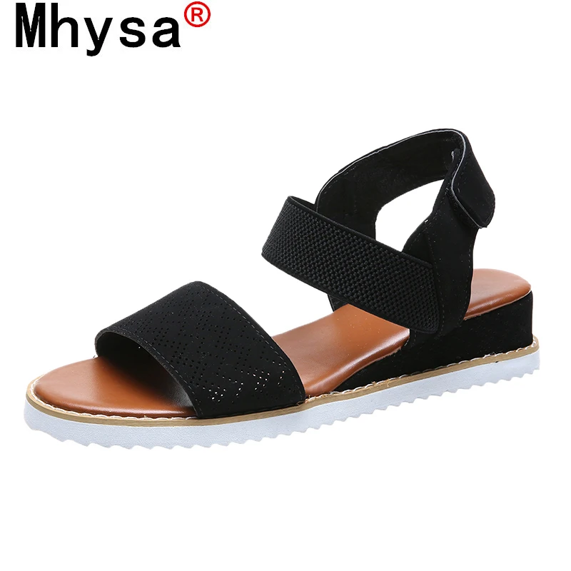 

Women's Shoes Summer Women's Shoes Open Toe Wedges Soft Bottom Breathable Sandals PU Casual Comfortable Women's Beach Shoes
