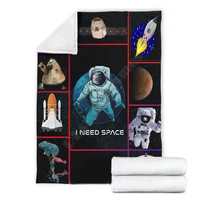 astronaut 3d printed fleece blanket for beds hiking picnic thick quilt fashionable bedspread sherpa throw blanket 06