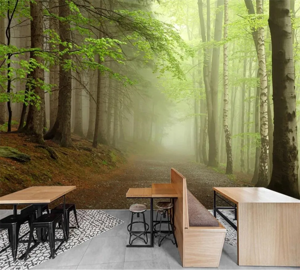 

3D обои на заказ, с изображением лесного пейзажа, ветра, 8D, для спальни, гостиной, дивана, ТВ, фона для стен