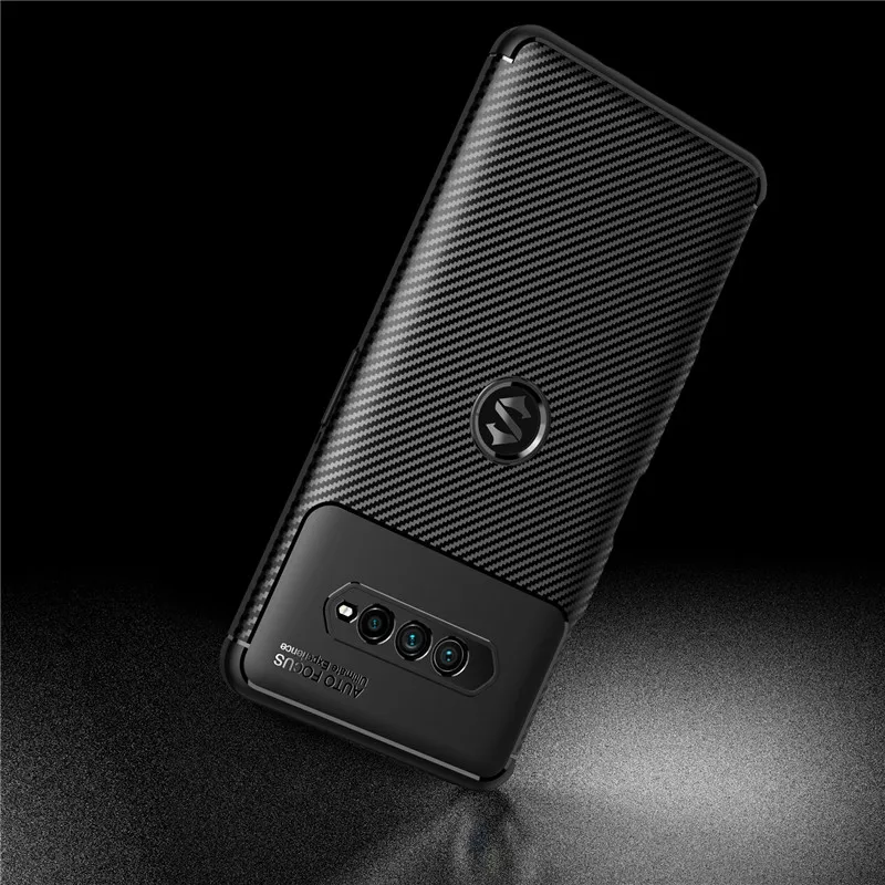 

For Xiaomi Black Shark 4 Pro Case Carbon Fiber Cover Black Shark4 Soft Silicone Protective Bumper Phone Cases