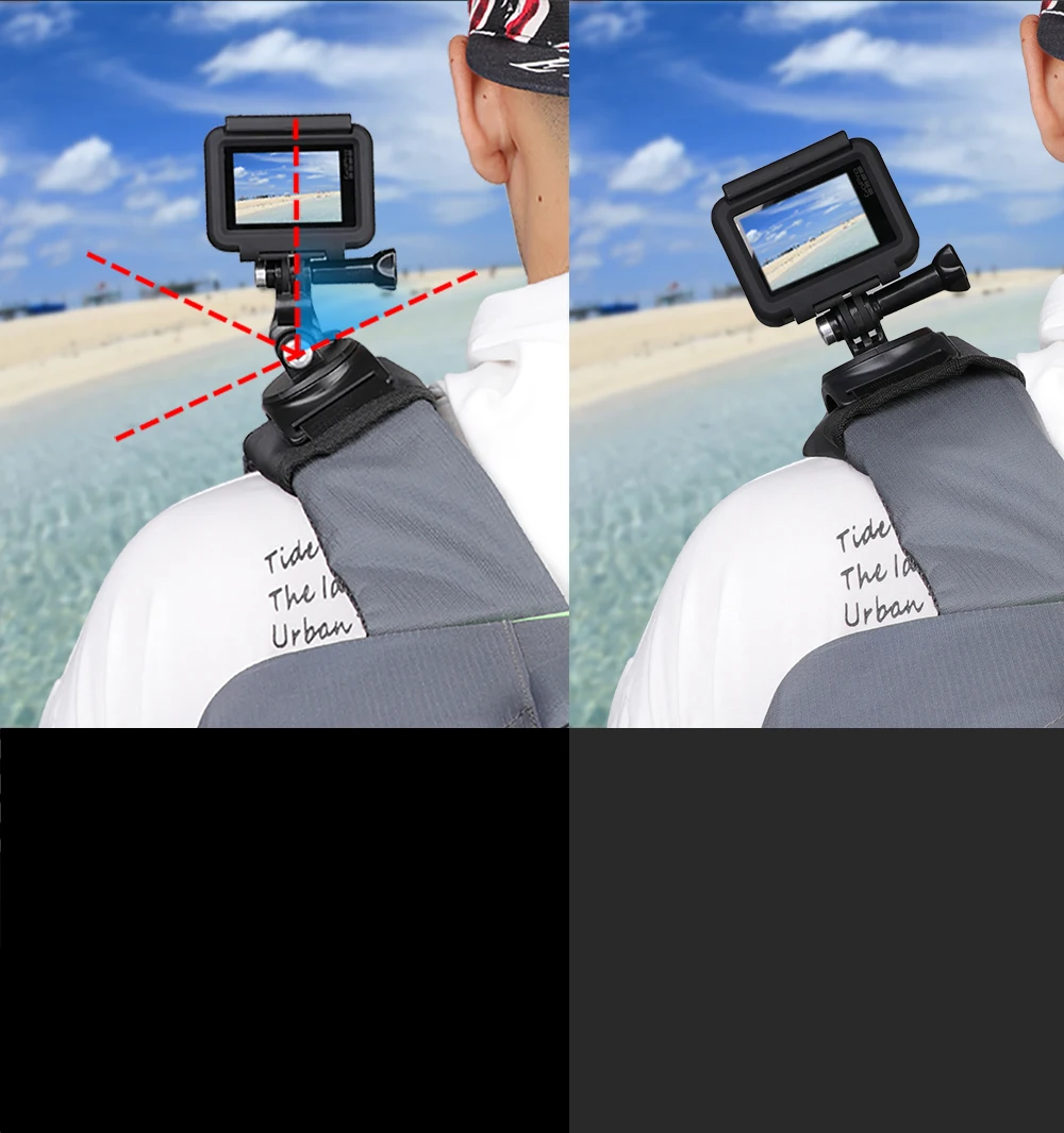 Обновление 360 градусов вращения Сумка зажим для DJI OSMO/Gopro8/Sjcam Quick Release держатель рюкзака адаптер кронштейн аксессуары