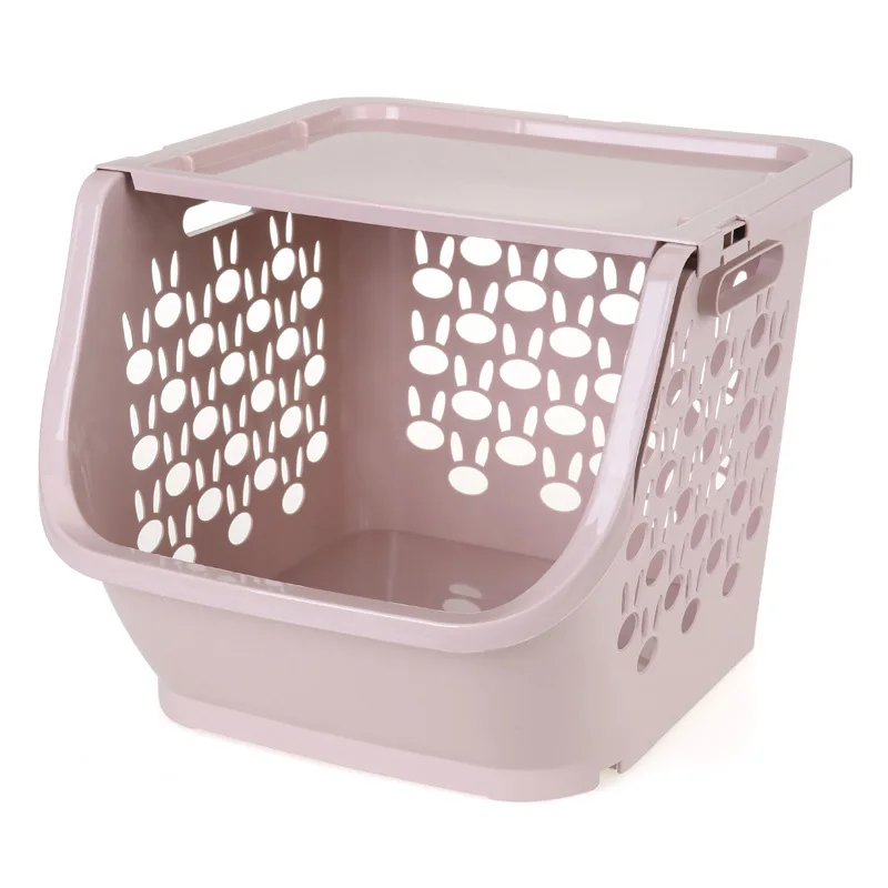 

2020 Kitchen Storage Basket Plastic Multi-functional Vegetables Fruit Racks Can Stacked Storage Basket Organizers Storage Box