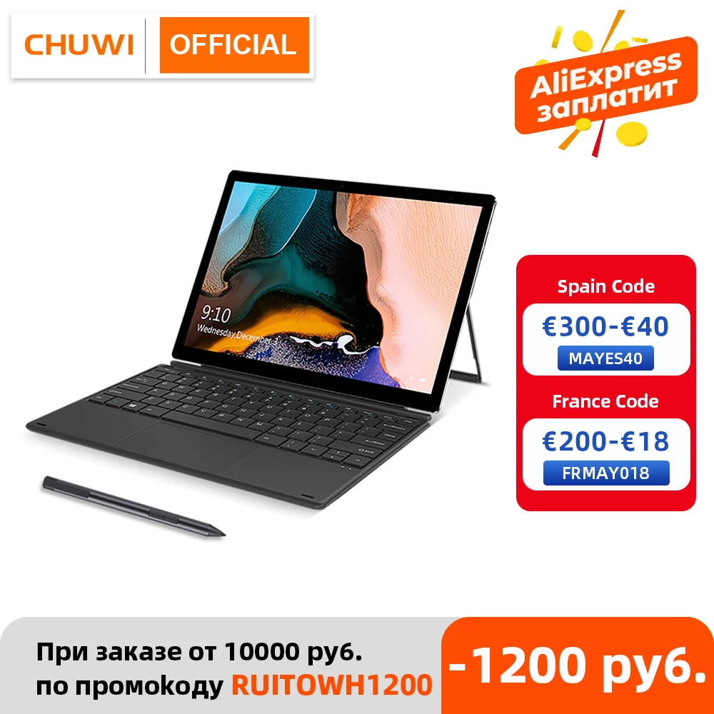 aliexpress.com - CHUWI UBook X 12″ 2160*1440 Resolution Windows Tablet PC Intel N4100 Quad Core 8GB RAM 256GB SSD Tablets 2.4G/5G Wifi BT 5.0