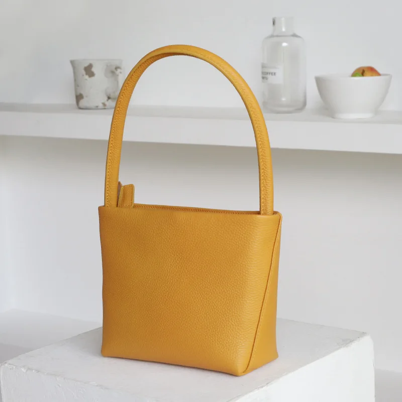 

2021 new leather ladies bag lychee grain cowhide fashion one-shoulder messenger handbag High-quality casual women's bags