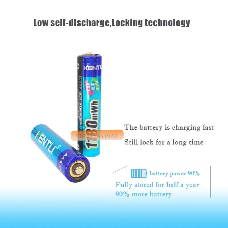 8 шт. перезаряжаемые литий-полимерные батарейки AAA 1 5 В МВт/ч + быстрое зарядное