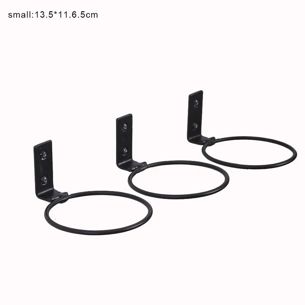 

Wall Mount Pot Holder Flowerpot Ring Hanging Storage Rack for Home Garden Decoration 3PCS