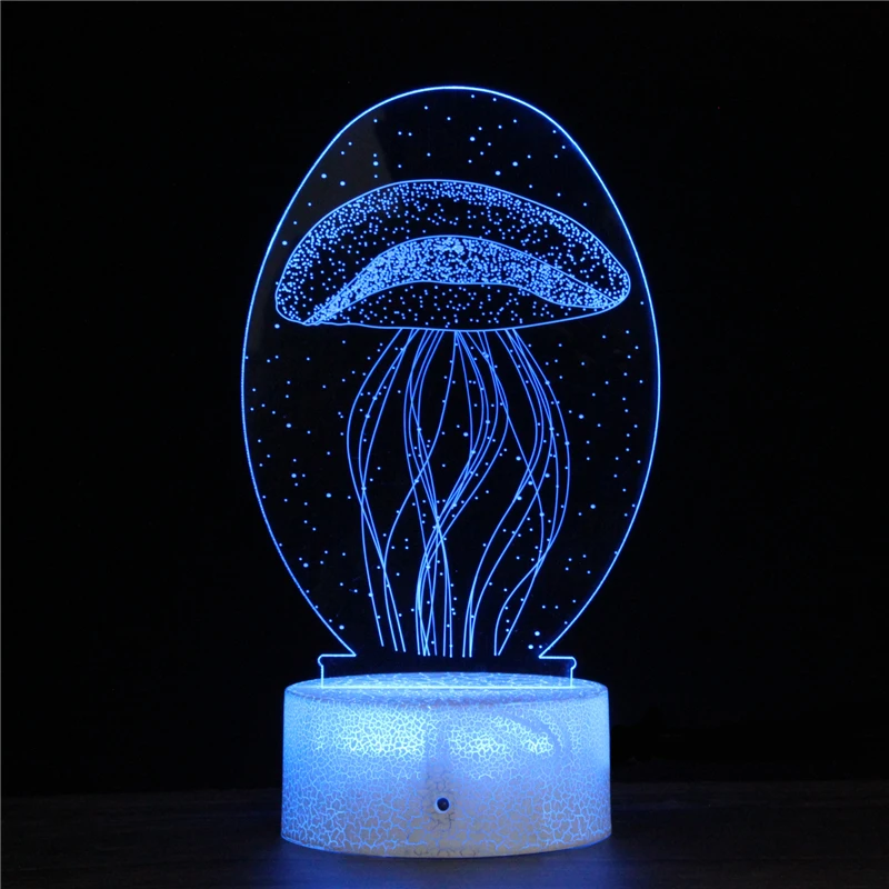Getsincrack 3D Медуза ночсветильник лампа для сна детские подарки океанские Морские