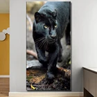 Абстрактные животные, Черная пантера, настенная Картина на холсте, HD Печать панель для постера, спальня, гостиная, домашний декор, художественная картина