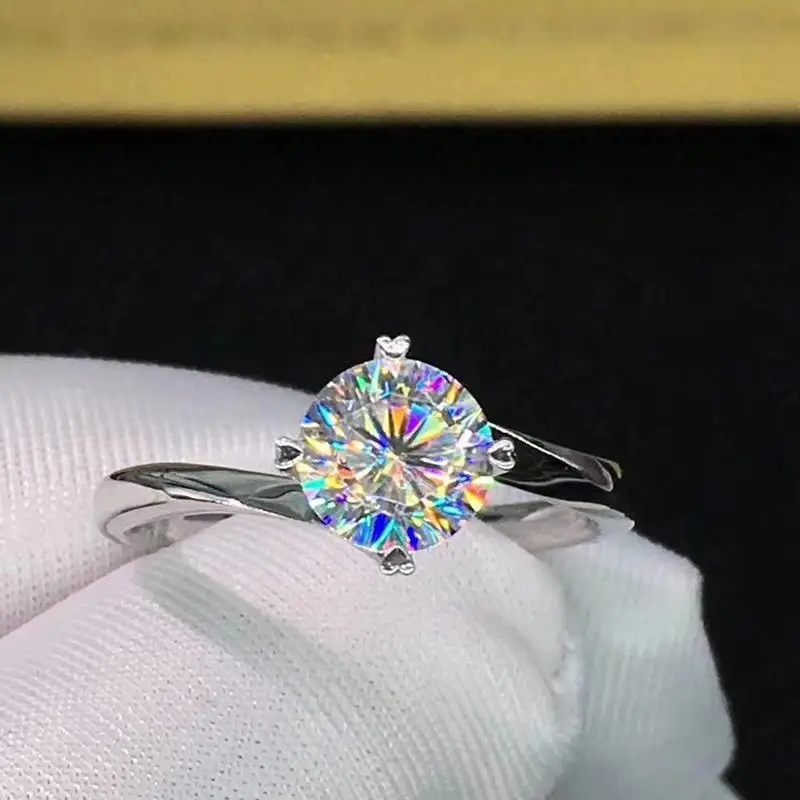 

color Moissanite VVS Engagement Wedding Diamond Ring With national for Women