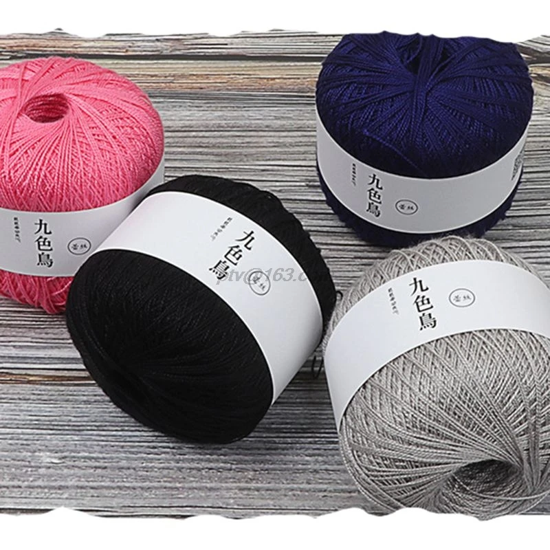 50 г шелковая хлопчатобумажная молочная пряжа для вязания крючком детская теплая