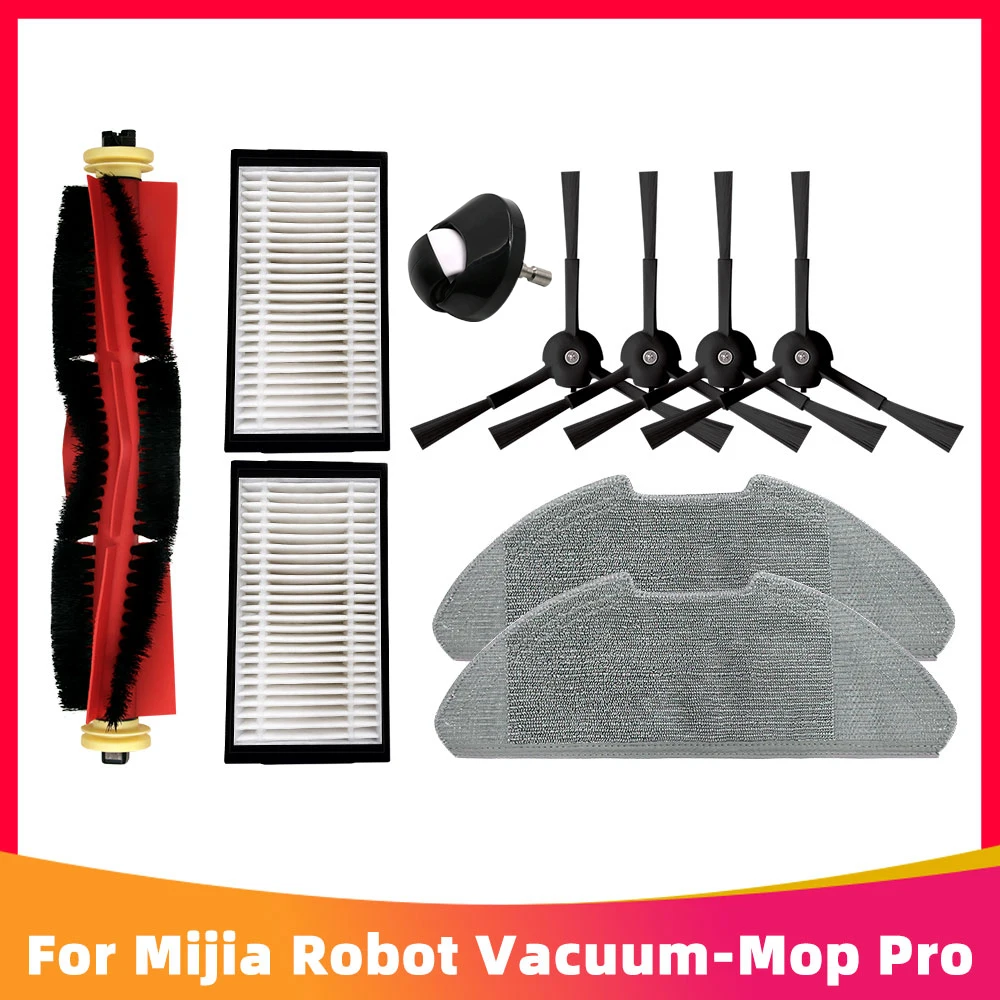 

Front Castor Wheel Rag Main Side Brush Hepa Filter Replacement for Xiaomi Mijia Robot Vacuum-Mop Pro MJSTS1 Cleaner Spare Parts