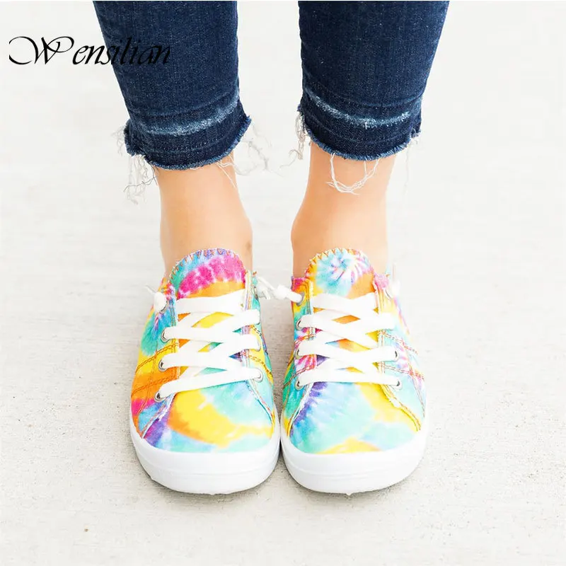 Кеды женские холщовые кроссовки на шнуровке плоская Вулканизированная подошва